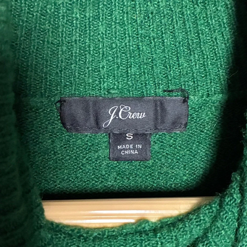 J. Crew Wool Alpaca Blend Turtleneck Sweater Dress Long Sleeve Women's S Green‎